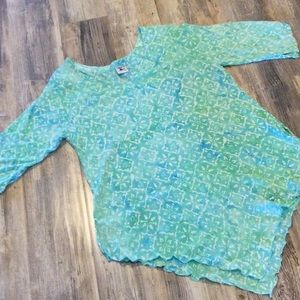 Sea green casual top